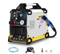 SSIMDER 50 Amp Plasma Cutter, Non-Touch Pilot Arc, 110V/230V,Cuts 1/2 Inch Metal, for Rough/Painted/Rusty Surfaces, 2T/4T Mode, Front Air Regulator, for Auto Repair & Metal Fabrication