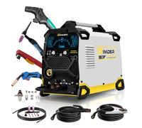 SSIMDER MIG Welder 200A and Electrode Holder 600A, Plasma Cutter Welder Combo 10 in 1 multiprocess Pulse MIG/Gas MIG/Flux Core/HF TIG/Stick/Cut Aluminum Welder Welding Machine for Home DIY Outdoor