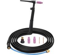 SSIMDER TIG Welding Torch 150 Amps WP-17V 13ft Air Cooled Lift TIG Torch with 10-25mm² Quick Connector & 35-50mm² Adapter Europe Plug Tungsten Gun (WP-17V 10-25 & 35-50 Plug)