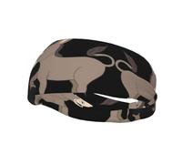 SSIMOO Cartoon Donkey Print Outdoor Versatile Headband,Stylish Headband,Ideal for All Seasons and Activities, Black