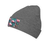 SSIMOO Flamingo Velvety Tufted Style, Stretchy Hat without Edge, Knitted Wool Hat, Flamingo Flowers, One Size, Flamingo Flowers, One Size