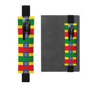 SSIULUS Flag Of Ethiopia Adjustable Leather Pen Holder Bookmark - Premium Pen Pouch For Notebooks And Journals