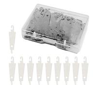 Ssiyiya 100Pcs Stainless Steel Needle Threader Embroidery Cross Stitch Needle-Threading Tools Needle Threader Tool With Clear Box for Large Eye Needles Hand DIY Sewing(size:1.81inch)