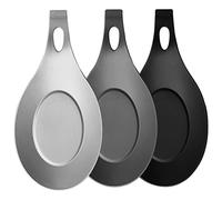 Ssiyiya 3 PCS Silicone Spoon Rest, Cooking Utensil Rest, Kitchen Silicone Spoon Holder Heat Resistance Ladle Spoon Holder for Stove Top, Cooking Spoon Rest for Cooking Spatula Spoons