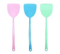 Ssiyiya Fly Swatter, 3 Pack Strong Flexible Manual Plastic Fly Swat Set, Long Handle Flyswat Shatter Bulk Assorted Colors Heavy Duty for Indoor and Outdoor Wasp Control (color random)