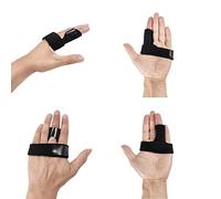 Ssiyiya Trigger Finger Splint, Nonsilp Adjustable Finger Support Brace for Thumb, Index, Middle, Ring, Little Finger, Finger Splints for Broken Fingers Protection Pain Relief & Sport Injuries(Black)