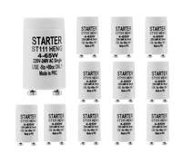 SSJkeji 12 Pieces Fluorescent Tube Starter ST111 Starter longlife 4-80 watt 200-240V Starter for Fluorescent Light Individual Switching of Fluorescent Tubes
