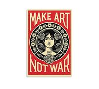 SSJS Make Art Not War Posters Wall Art For Home Office Wall Classroom Decor Office Wall Art Home Gym Posters Canvas Painting 16x24inch(40x60cm)