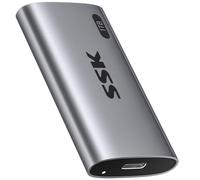 SSK 1TB SSD External Hard Drive, Portable SSD Up to 550MB/s Fast Solid State Drives, External Drive USB 3.2 Gen2 for iPhone 15/Pro, Windows, Mac, Android with LED Light, Trim, Smart Supported