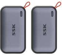 SSK 500GB Portable External NVME SSD,up to 1050MB/s Extreme Transmission Speed USBC 3.2 Gen2 Solid State Drive for Type-c Smartphone,PS5,xBOX, Laptop,Macbook/Pro/Air and more (Pack of 2)