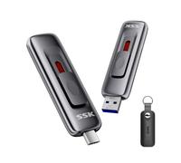 SSK 512GB Portable SSD External Drive, up to 560 MB/s read, with Sliding Dual-Drive Type-c +A，USB3.2 Gen2 Solid StateDrive for iphone 15/16/17 、Android 、Windows 、TV