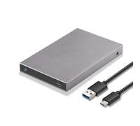 SSK Aluminum 2.5" Hard Drive Enclosure USB C 3.1/3.2 Gen2 6Gbps External HDD Caddy Adapter Reader with UASP for 2.5inch 7/9.5mm SATA HDD/SSD Compatible with WD Seagate PS4/5 Xbox ect.