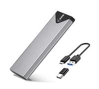 SSK Aluminum USB 3.2 Gen 1 M.2 SATA SSD Enclosure Adapter, External NGFF Based M.2 Solid State Drive Enclosure Reader, ONLY for SATA SSD