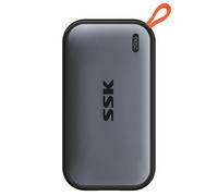 SSK Portable SSD 256GB External Solid State Hard Drive USB C Up to 1050MB/s | USB3.2 Gen2 A & C Cable, SMART & TRIM, 4KHDR ProRes, LED Light, OTG, for iPhone 15/16/17series,Laptop,Tablet,Mac,PC, Aluminum