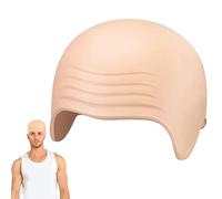 SSKHE 1 Pc Latex Bald Skull Cap Unisex Adult, Thick Skin Head Skull Wig, Fancy Dress Cosplay Hat Costume Accessory for Halloween Dress up Theme party