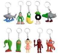 SSKHE 10Pcs Italian Brainrot Keyring, Tung Tung Sahur Keychains, Italian Brainrot Keychains Decor, 3D Keyrings of Italian Brainrot Animals, Cute Key Rings for Bags, Backpacks, Gifts