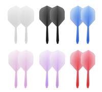 SSKHE 12pcs Dart Flights and Stems Integrated as One, Durable Darts Accessories Set, Compatible with Darts Shafts, Ideal for Fusion Dart Flights