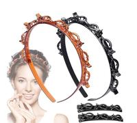 SSKHE 2 Multi-Layer Tooth Comb Hair Bands Headband Anti-Skid Bangs, Comes With Clips Versatile Accessories To Release Your Style