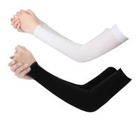 SSKHE 2 Pairs Arm Sleeves UV Protection Arm Warmers Breathable Cooling Sleeves To Cover Arms Compression Arm Sleeve Tattoo Cover Up Men Women For Running, Basketball, Fishing, Football,Outdoor,Cycling