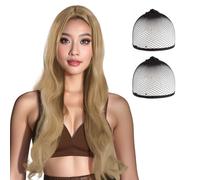 SSKHE 27.5 Inch/70 cm Long Curly Blonde Wig for Women, Middle Synthetic Ladies Wigs, Womens Wigs for Party Daily