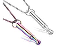 SSKHE 2PCS Breathing Necklace, Anxiety Relief Necklace, Anapana Breathing Necklace, Breathing Stress Relief Necklace for Men Women Meditation Anxiety Relief