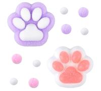 SSKHE 2PCS Cat Paw Squishy Toys, Cute Soft Fidget Toys, Children's Anxiety Relief Toys, Adult Squeeze Plush Toys, Children Big Cat Paw Silicone Squeeze Toy for Anxiety Relaxation