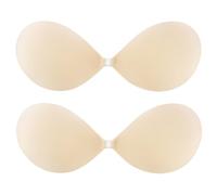 SSKHE 2PCS Women's Strapless Sticky Bra, Backless Invisible Design, One Size Fits Most Figures, Perfect for Wedding Gowns, Formal Dresses, Offering Reliable Support and a Seamless Look Skin
