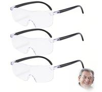 SSKHE 3 Pairs Big Vision Magnifying Glasses 300% Magnifying Eyewear,Large Magnifying Glass