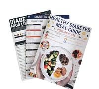 SSKHE 3Pcs Diabetic Food Chart,Diabetic Food List Wall Charts,Diabetic Food List & Meal Planner,Fodmap Chart,High-Resolution Waterproof Chart For Home, Medical & Nutrition Consultation Use