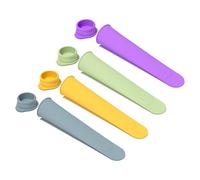 SSKHE 4-Pack Silicone Ice Lolly Moulds - BPA-Free, Easy Release, 100ml Capacity - DIY Fruit Yogurt Popsicle Makers for Kids & Adults, Summer Kitchen Activity Essential