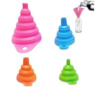SSKHE 4 PCS Amazing Collapsible Funnel Set Compact, Colorful, and Convenient for All Your Liquid and Dry Ingredient Transferring Needs