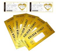 SSKHE 5 Pcs Golden Ticket Scratch 2 Pcs Travel Ticket Scratch-off Card Birthday Gift Cards Surprise as Cinema Voucher, Voucher Card for Christmas, Theatre, Food, Invitation to Design Yourself