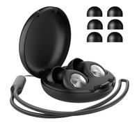 SSKHE 52db Sleep Noise Cancelling Earplugs, Reusable Silicone Earplugs, 8 Pairs(XS/S/M/L) and Black Casing