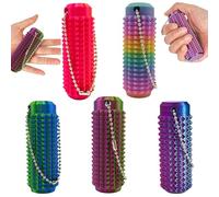 SSKHE 5PCS Little Ouchies Pain Fidget Toy 3D Printed Spiky Keychain Grippie Stim Sensory Toy for Focus and Anxiety Management, Stress Relief, Adults, Teens