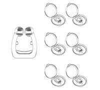 SSKHE 6 Pcs Magnetic Anti Snore Nose Clip Anti Snoring Devices Silicone Anti Snoring Noseclip Reusable Snore Aids Reduce Snoring Stop Snoring Aids for Better Sleep