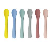 SSKHE 6Pcs Baby Spoons for Weaning, Soft-Tip Baby Cutlery for Self Feeding, Bendable & Chewproof Baby Training Spoon, Safe for Infant and Toddler, Ideal for Baby Led Weaning