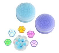 SSKHE 8 Pcs Taba Squishy Set - 2 Sandwich Biscuits + 6 Glow-in-the-Dark Mini Cat Paws | Squeezeable Fidget Toys for Stress Relief | Suitable for All Ages, Party Favors & Daily Anxiety Relief