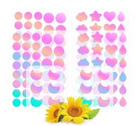 SSKHE Acne Pimple Patch,132 PCS Pimple Patches Stars with Tea Tree Oil, Centella Oil & Salicylic Acid,Cute Gradient Laser 6 Shapes,Starface Spot Stickers Star Patches for Spots