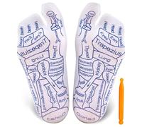SSKHE Acupressure Reflexology Socks with Trigger Point Massage Tool, Plus Size fits All, Foot Massage Tired Relieve Physiotherapy Men Women