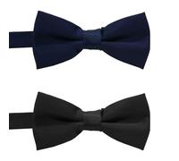 SSKHE Add Timeless Style To Your Formal And Semi-Formal Looks With 2 Black And Navy Bows For Wedding Events