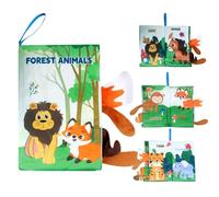 SSKHE Baby Books 0-12 Months Soft Sensory Cloth Book Sensory Baby Toys for Babies High Contrast Fabric Touch Feel Crinkle Book for Boys Girls Newborn Early Learning Stroller Toy