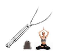 SSKHE Breathing Necklace, Anxiety Relief Necklace, Whistle Necklace, Meditation, Stress Relief, Portable Deep Breathing Practice Necklace, Suitable for Men and Women