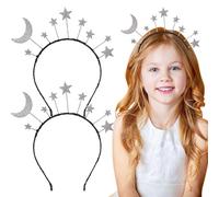 SSKHE Carnival Headband Shining Hair Strap Starry Moon Headband for Birthday Makeup Ball Carnival, Jewelry Costume, Children Adult Universal Party Style