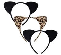 SSKHE Cat Ear Headband Trio Blend of Elegance, Cuteness, and Wildness for Your Style
