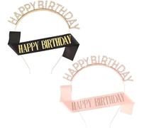 SSKHE Celebrate in Style with Exquisite Birthday Headbands, Two Distinctive Sets Offering Glamour, Comfort, and Sparkle for Unforgettable Birthday Moments.