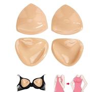 SSKHE Double Sided Sticky Bra Push Up,2 Pairs Women's Adhesive Bra,Bra Pads Inserts,Boost Cups,Bikini Pads for Women Girls(C) Yellow