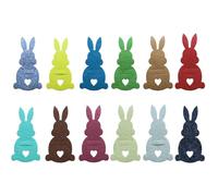 SSKHE Easter Gift,Money Gifts Set with 12 Bunnies Felt Decorations Gift Packaging ,Funny Easter Decoration to Give Money (Colourful)