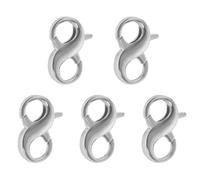 SSKHE Elevate Your Creations with These Sleek Silver Jewelry ClaspsA Set of 5 for All Your Crafting Needs