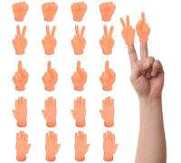 SSKHE Finger Glove Playset, Set Of 20 Pieces, Full Of Fun, Props For Games And Pranks, Can Make Various Gestures, Suitable For Halloween, Christmas