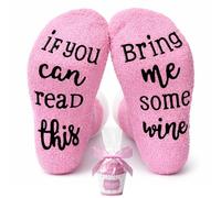 SSKHE Gift for Women, If You Can Read This, Bring Me Some Wine Socks,Cupcake Socks,Funny Birthday Gift for Women, Girlfriend, Sister, Mum